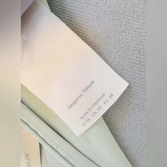 BHLDN Cucumber Green Satin Slip Dress – Size 16 – NWT - Picture 11 of 16